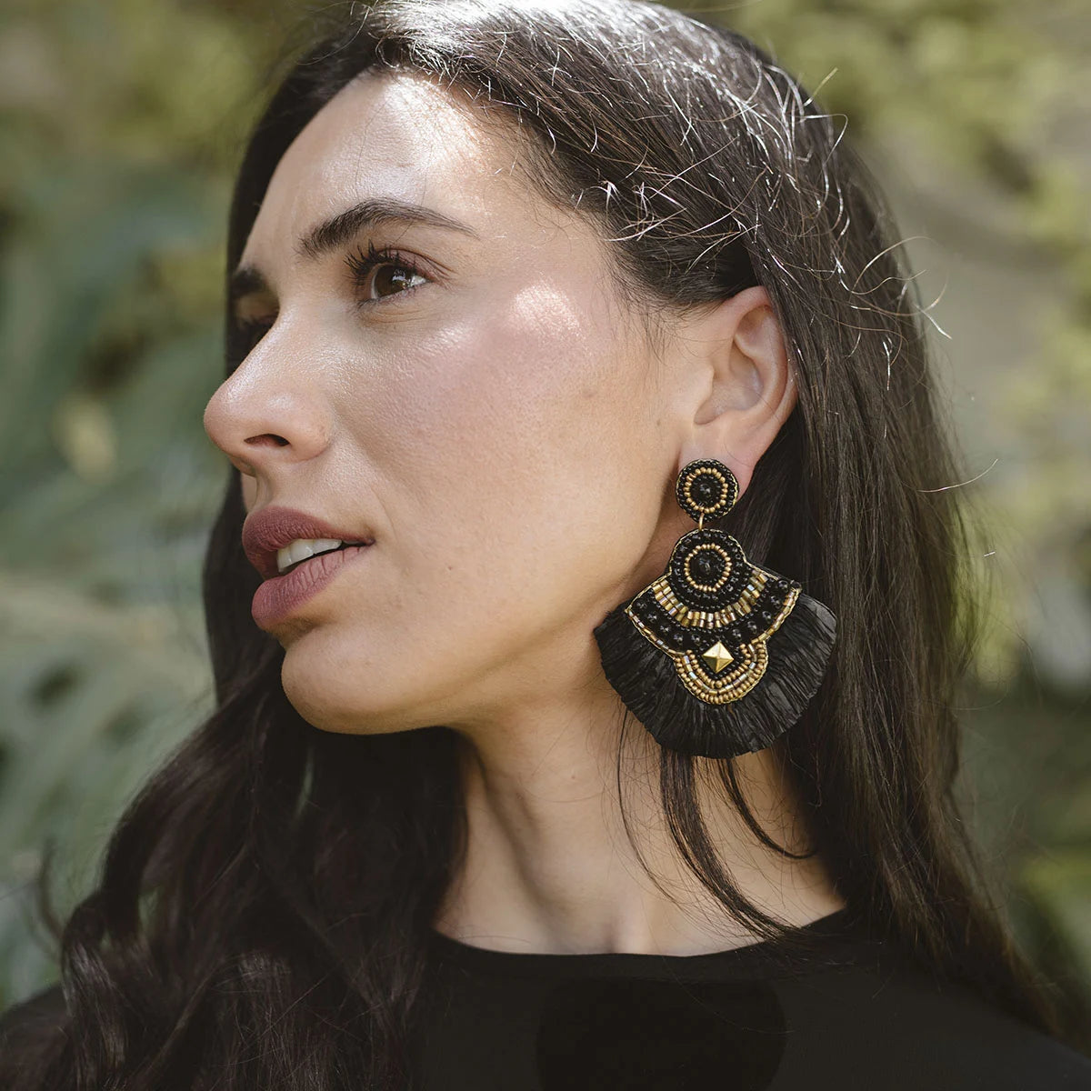 Pendientes Sindri Étnico Negro