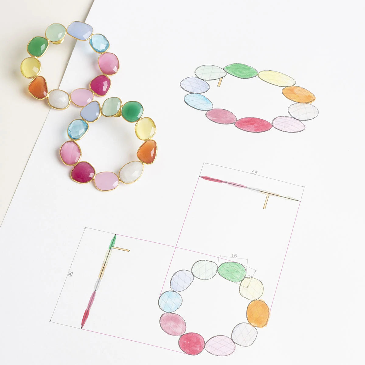 Pendientes Sirius Multicolor