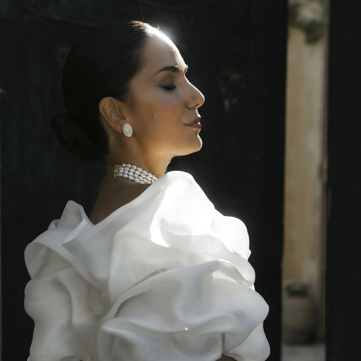 Pendientes Tillya Piedra Lunar (de clip)