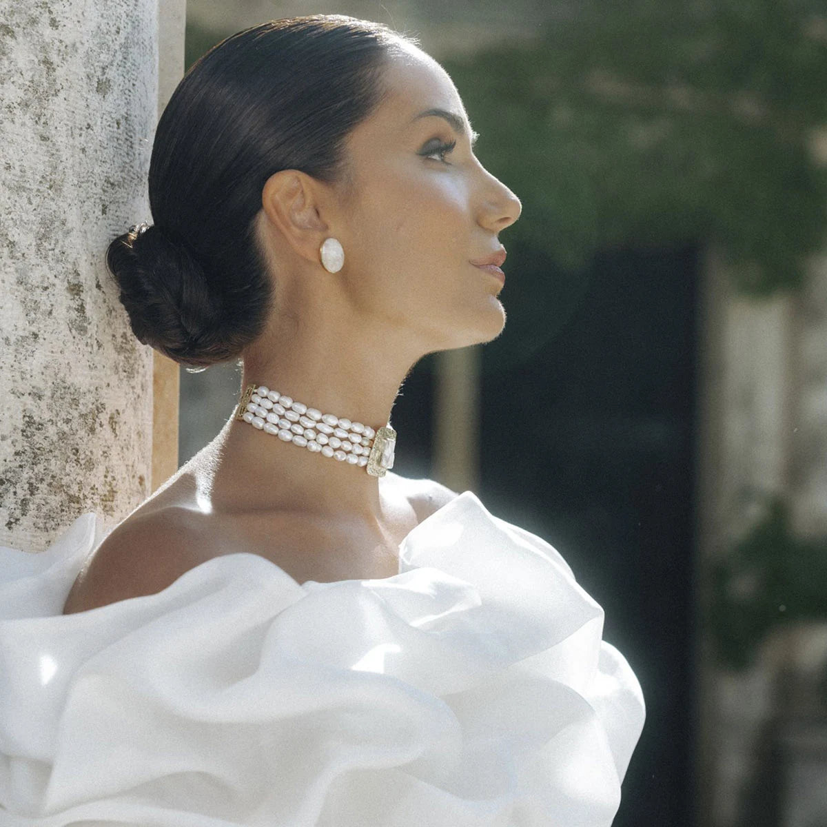 Pendientes Tillya Piedra Lunar (de clip)