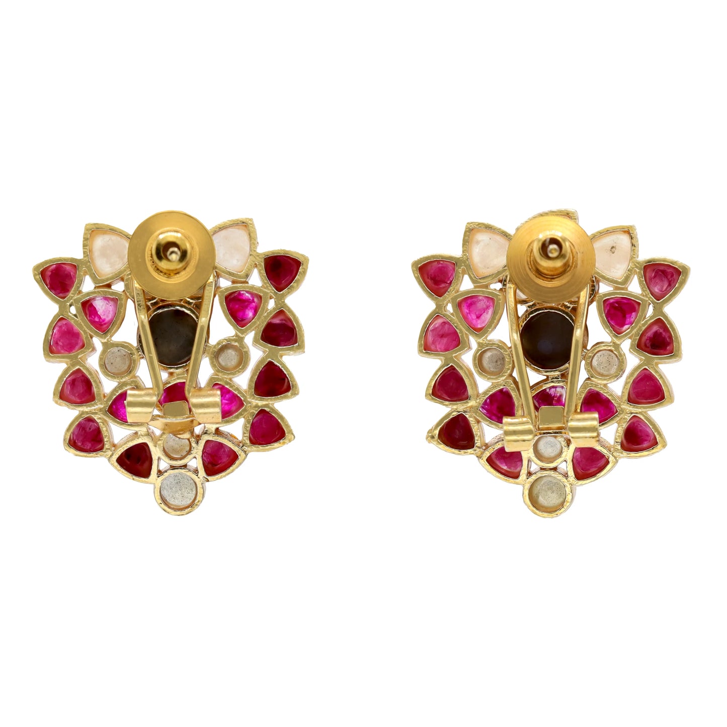 Pendientes Triana Rubí, Labradorita y Blanco