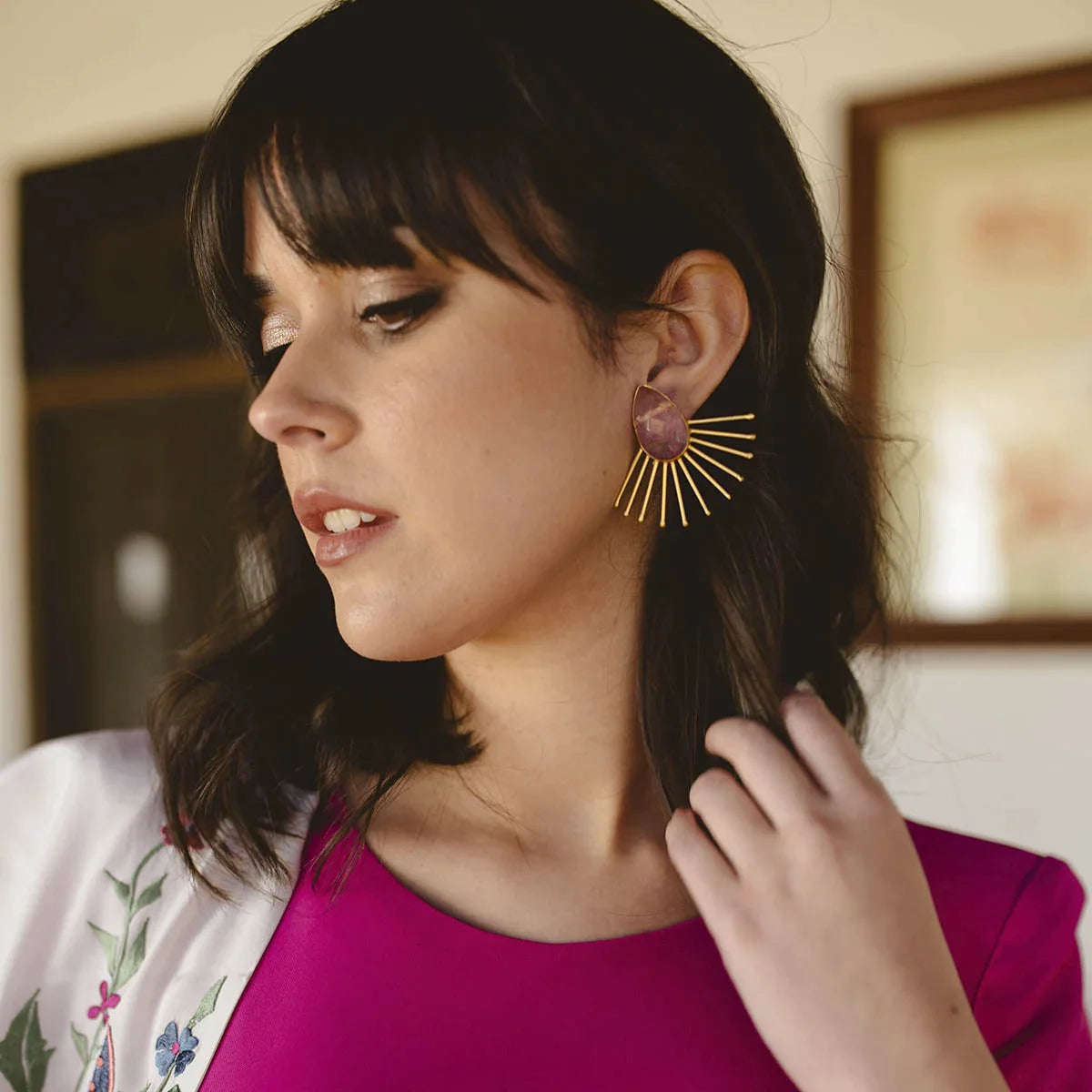 Pendientes Yelena Rosa Claro