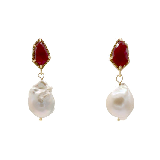 Pendientes Perlá Rubí y Perla