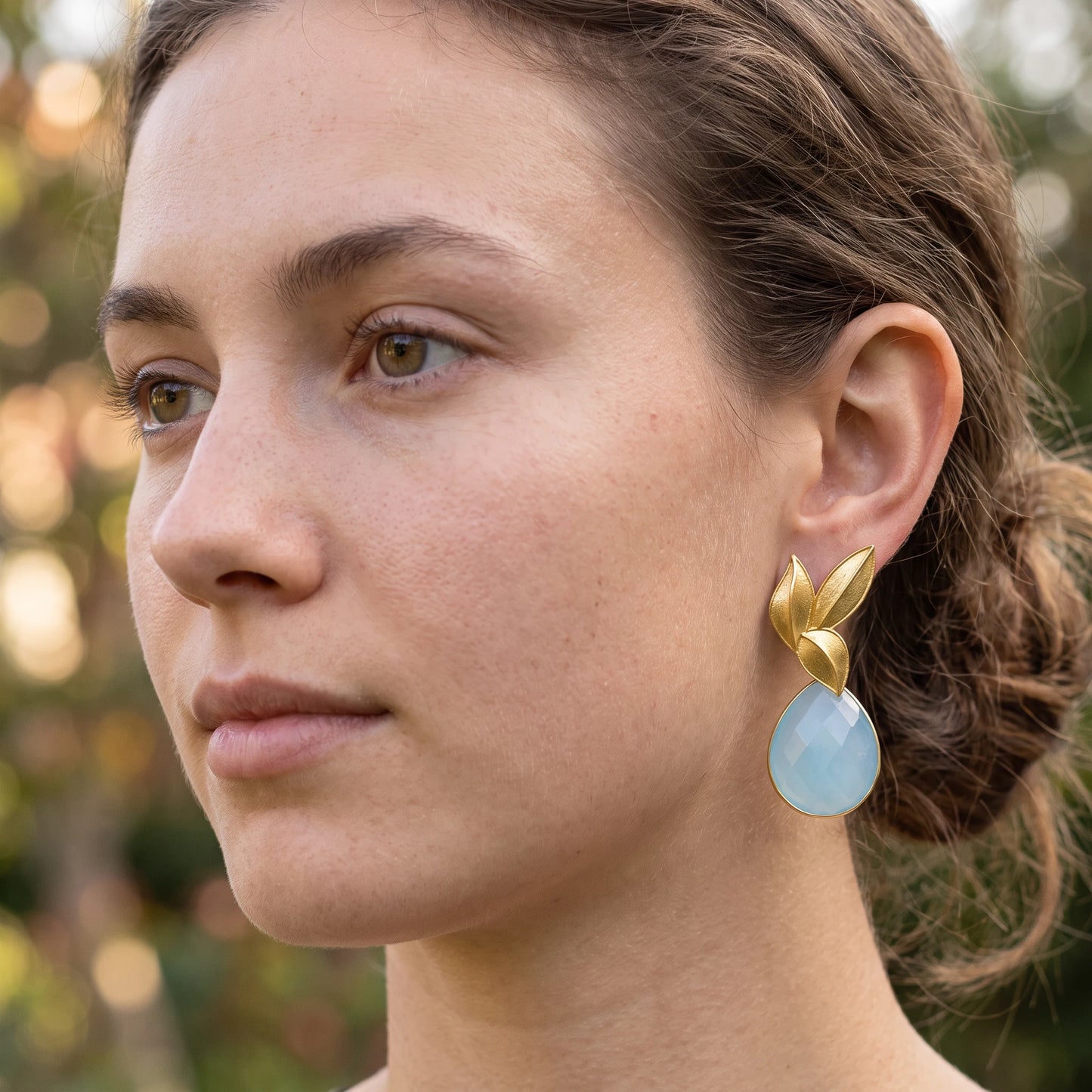 Set Matrix Pendientes Desmontables Laguén y Tear Azul Agua