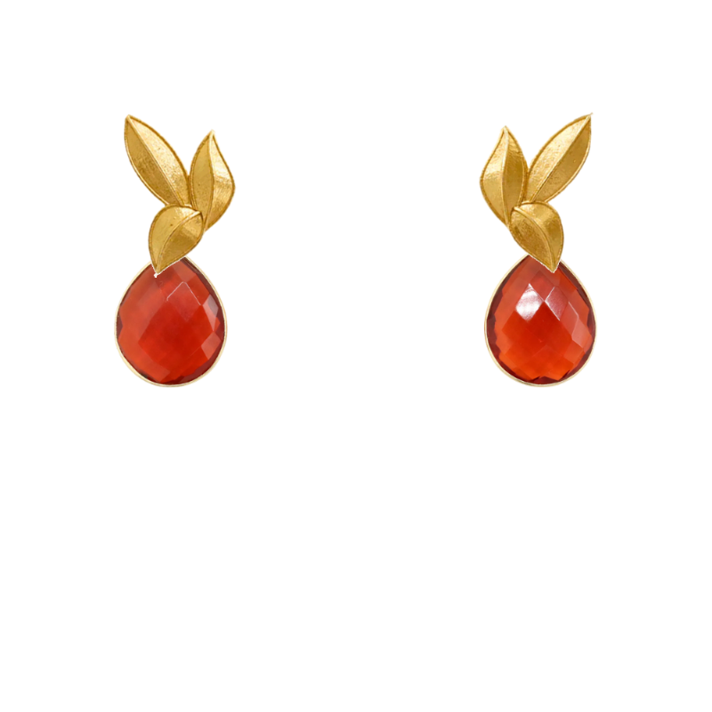 Set Matrix Pendientes Desmontables Laguén y Tear Terracota Cristal
