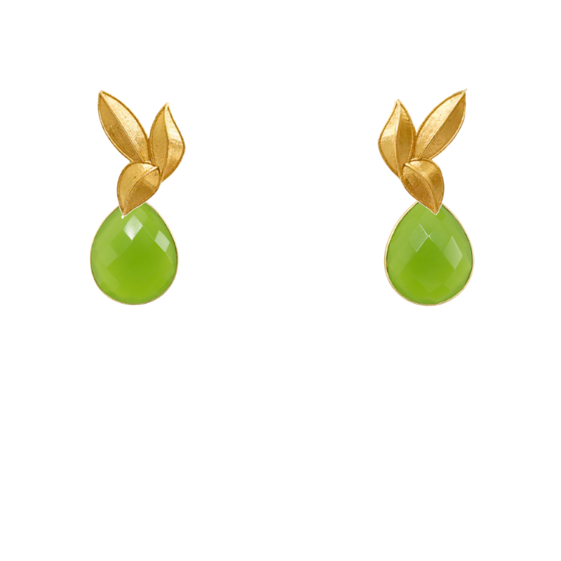 Set Matrix Pendientes Desmontables Laguén y Tear Verde Lima Pistacho