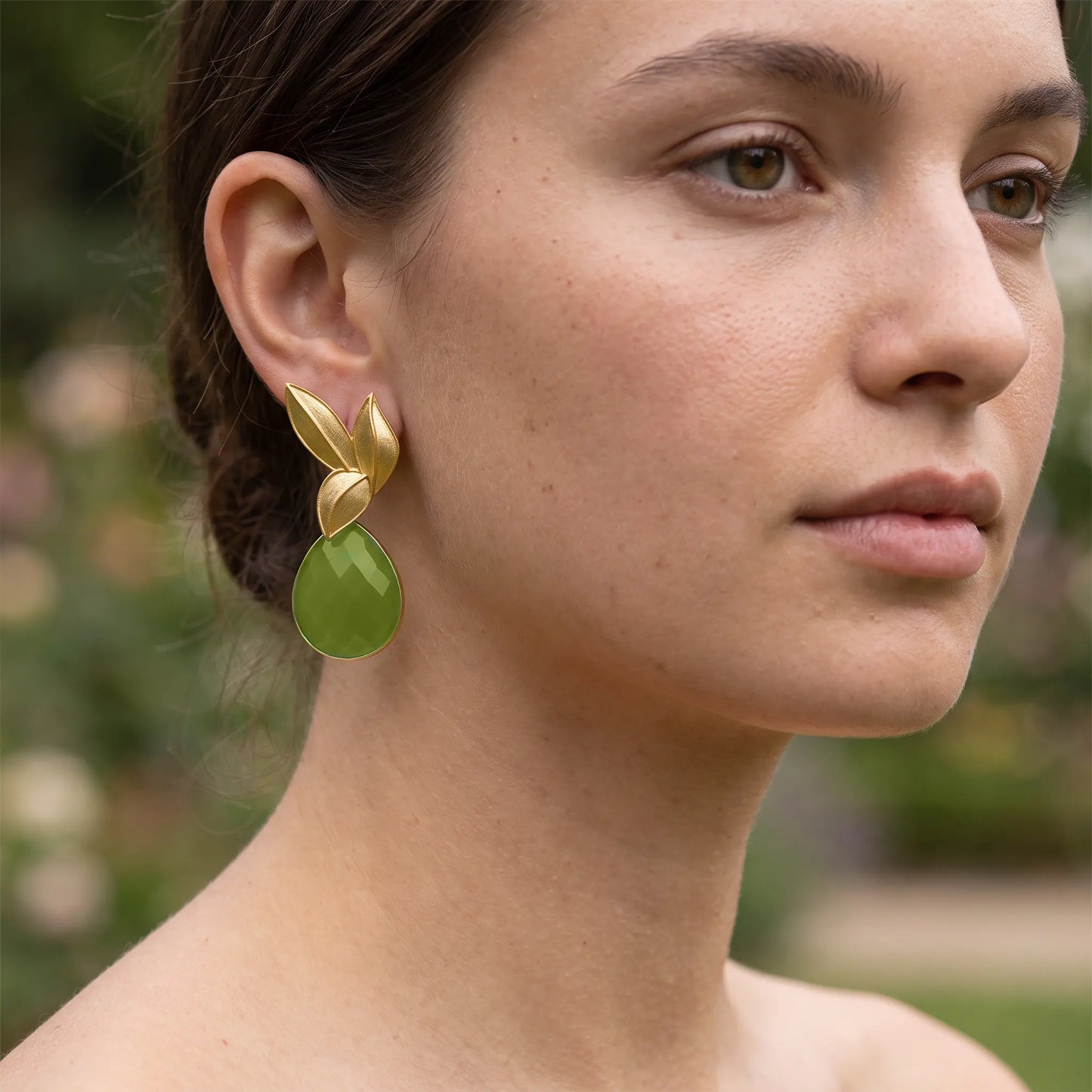 Set Matrix Pendientes Desmontables Laguén y Tear Verde Lima Pistacho