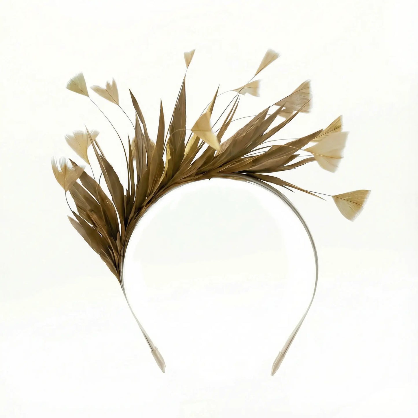 Tocado Diadema Viena Plumas Visón