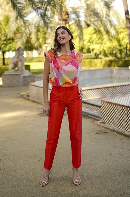 Top Corto Passion Sequin Multicolor