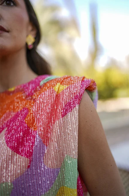 Top Corto Passion Sequin Multicolor