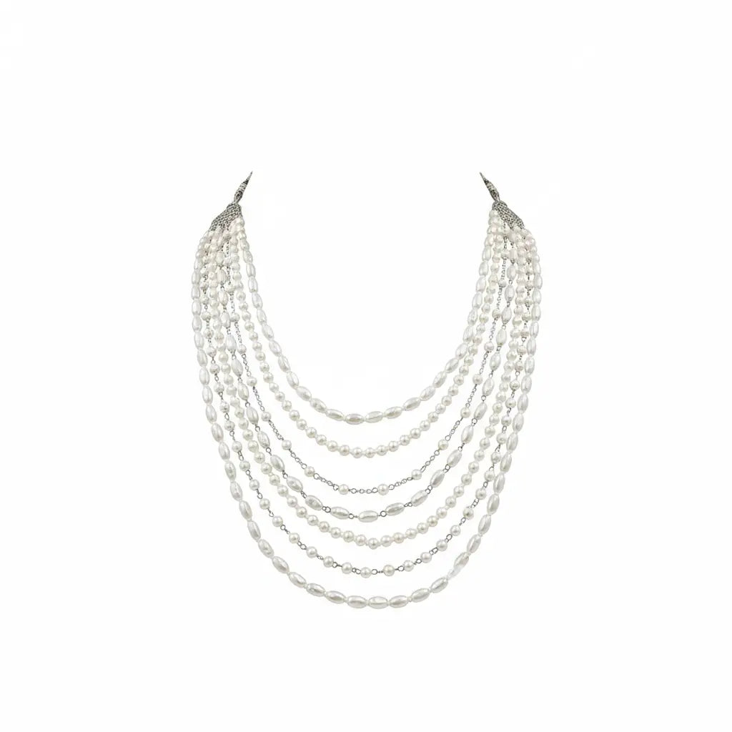 Venta Flash Vintage Collar Marino Layering Ed. Limitada PlataPerlas