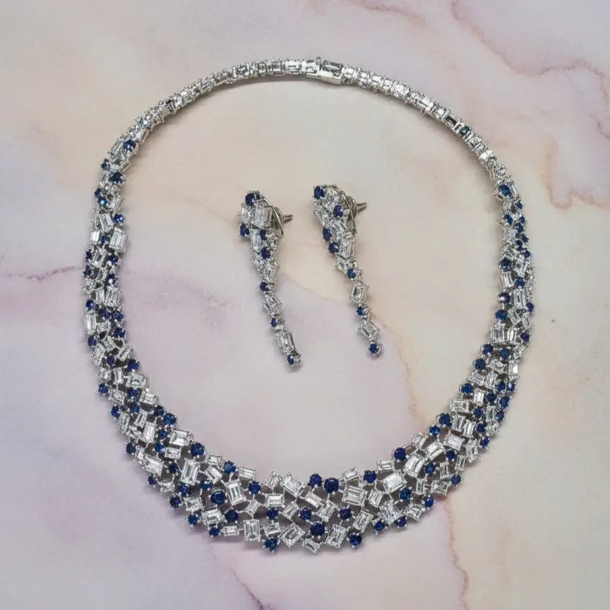 Venta Flash Vintage Conjunto Rubelia Ed. Limitada Plata Azul y Shine