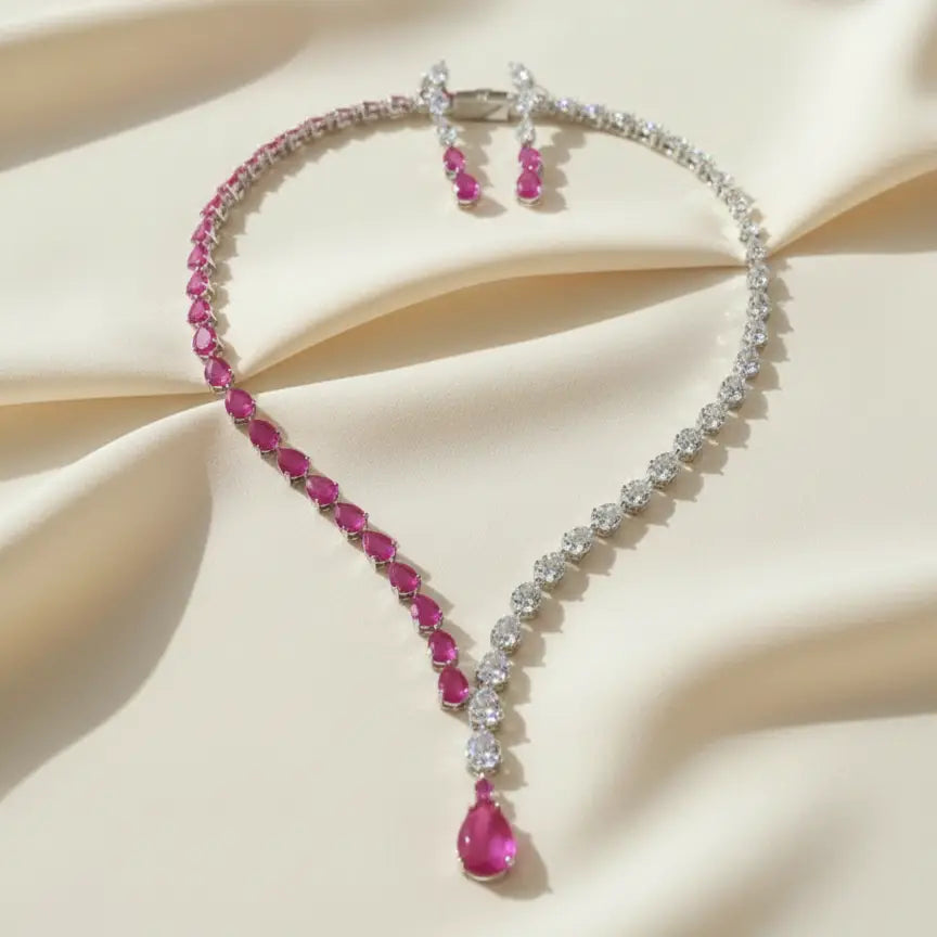 Venta Flash Vintage Conjunto Rubina Ed. Limitada Plata Fucsia y Shine