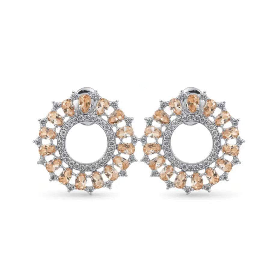 Venta Flash Vintage Pendientes Radiosa Ed. Limitada Plata Champán