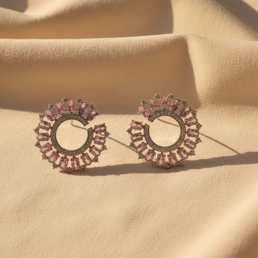 Venta Flash Vintage Pendientes Radiosa Ed. Limitada Plata Rosa