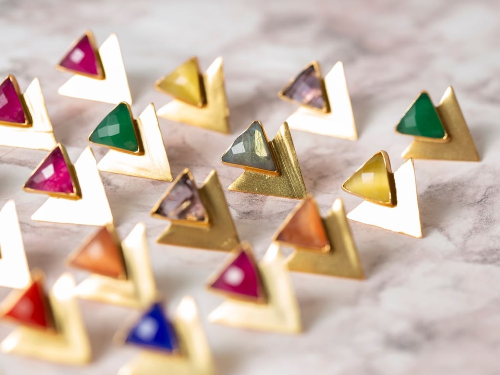 Pendientes Tangram Ed. Limitada Rubí