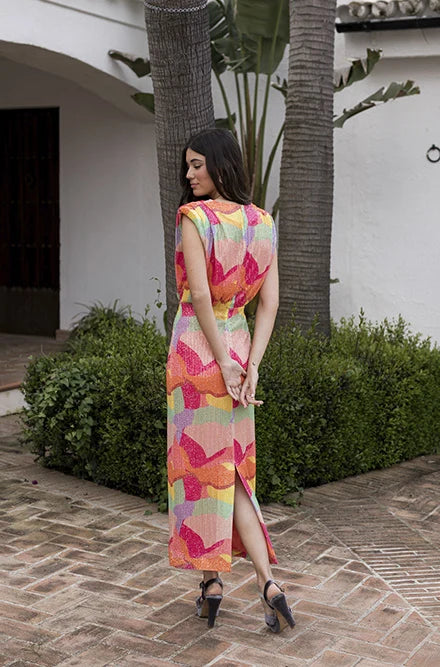 Vestido Maracuyá Sequin Multicolor