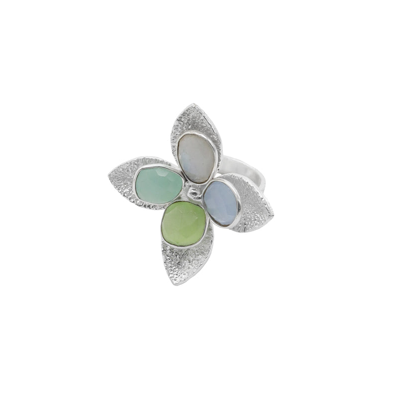 Anillo Imbali Plata Multicolor Pastel