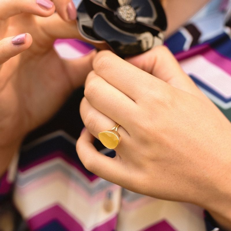 Anillo Caveto Pulida Plata Blanco