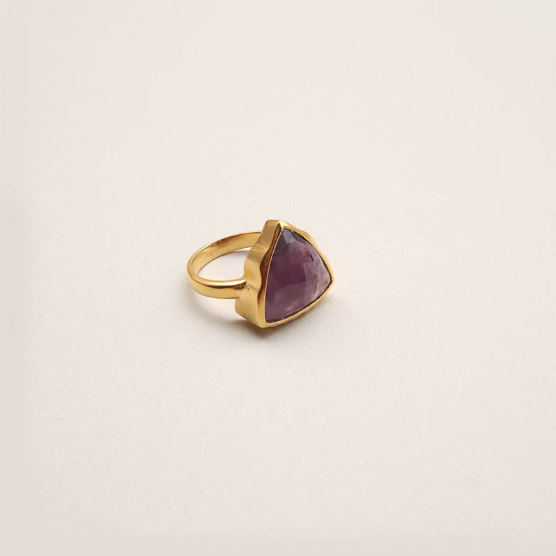 Anillo Premium Odell Morado Amatista Talla 14