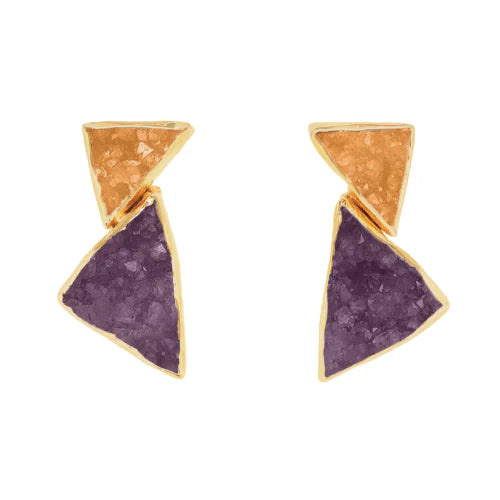 Pendientes Debod Ed. Limitada Anaranjado y Morado