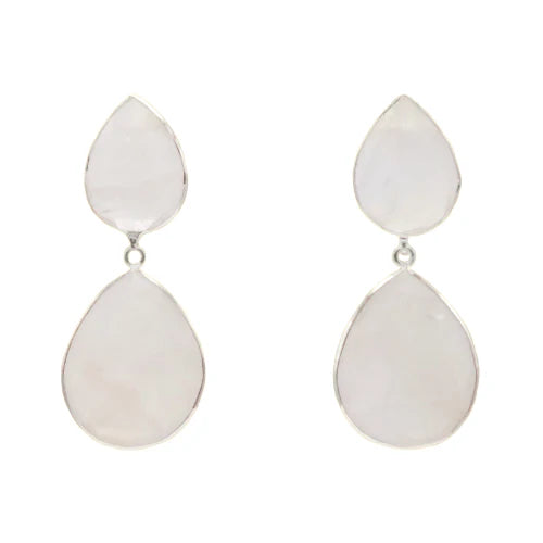 Pendientes Venus Ed. Limitada Plata Piedra Lunar