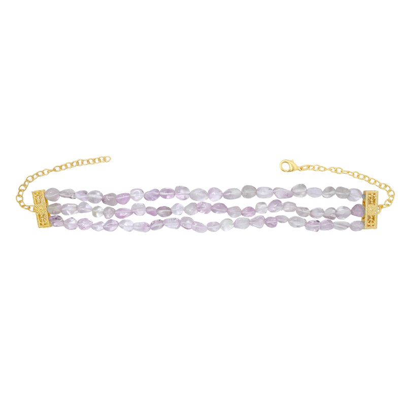 Choker Honiara Triple Morado Claro