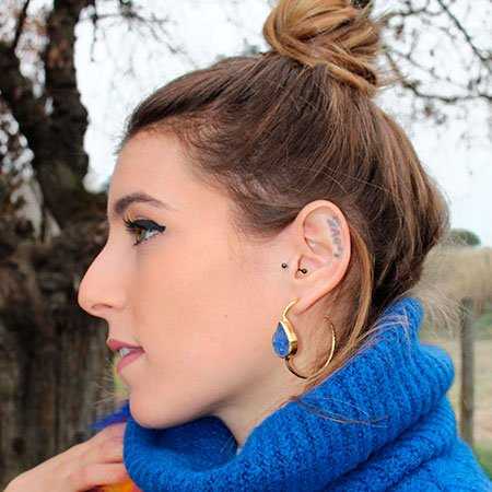 Pendientes Aros Malta Ed. Limitada Azul