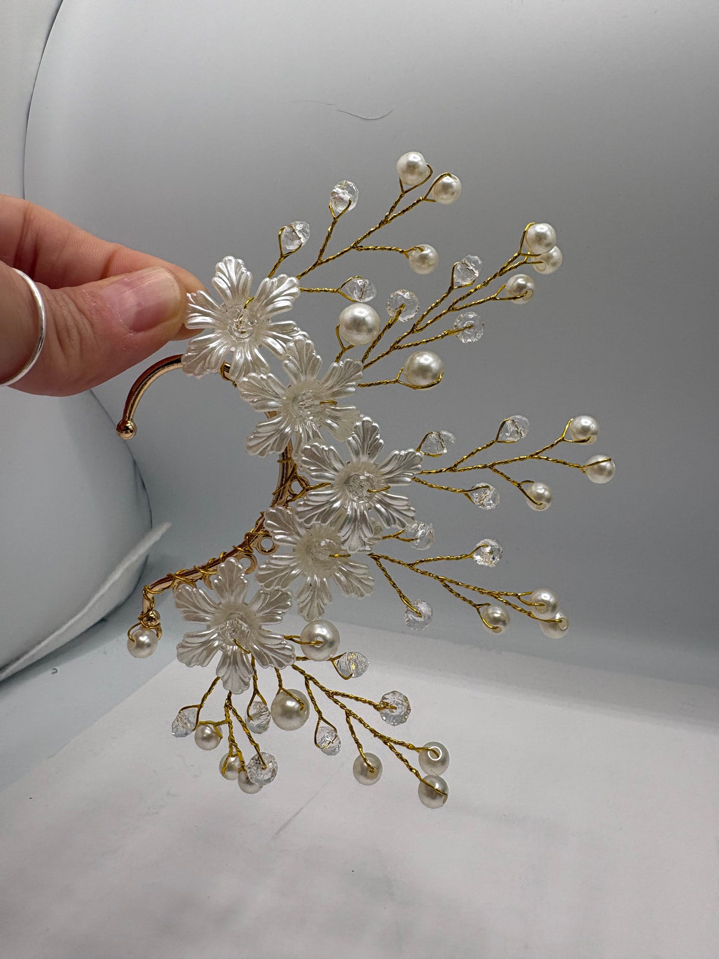 Bisutería Pendientes Earcuff Paros Blanco