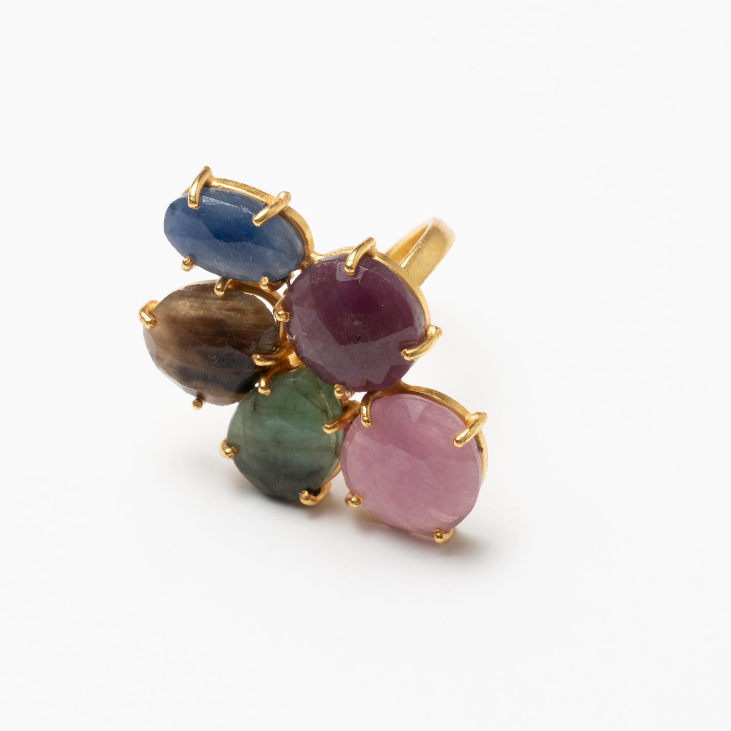 Anillo Mosaico Gaudí Ed. Limitada 1 Azul, Rubí, Rosa, Verde y Marrón