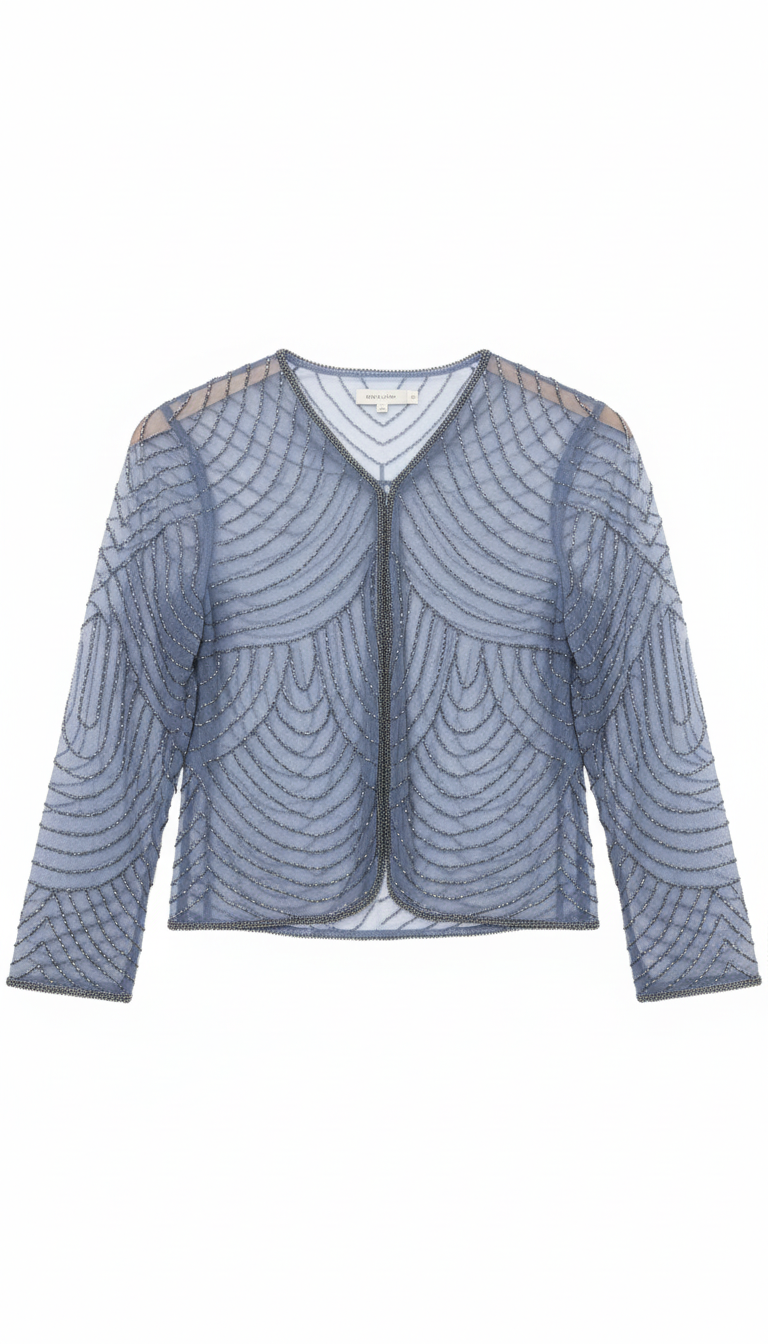 Chaqueta Fina Joya Azul gris