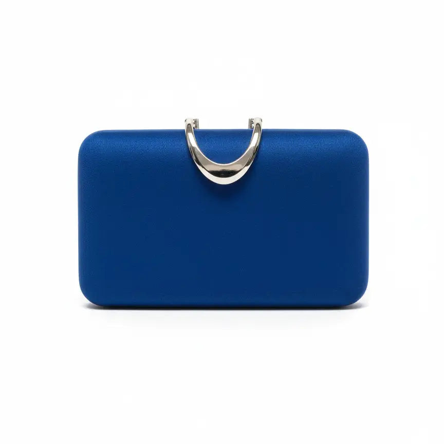 Cartera Brosche Plata Azul Klein
