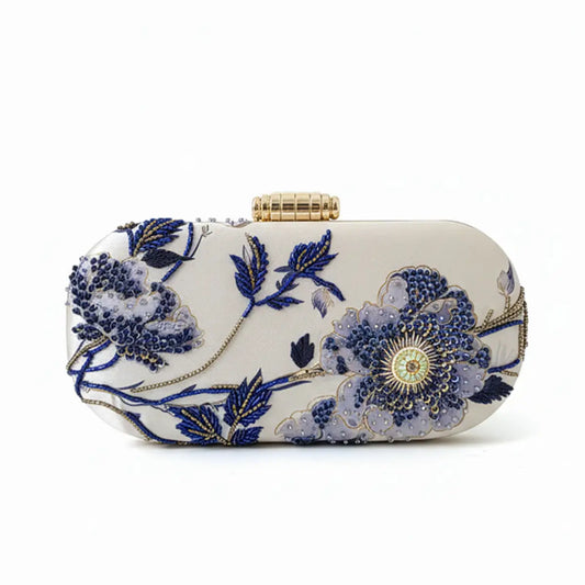 Bolso Ovalado Lennox Celine Azules y Beige
