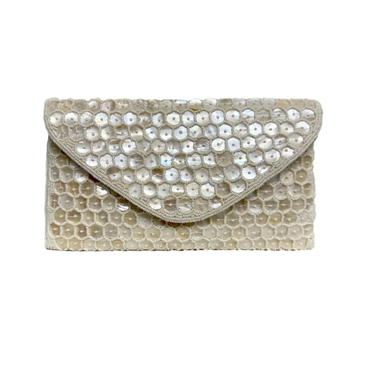 Bolso Sobre Joya Lira Blanco nácar