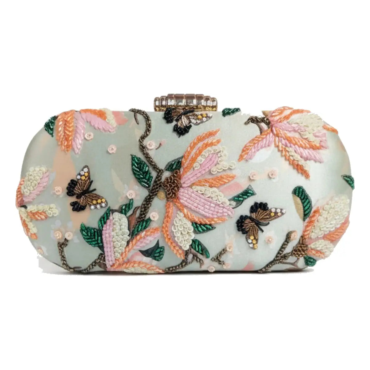 Bolso Ovalado Lennox Almeira Verde agua y Naranja
