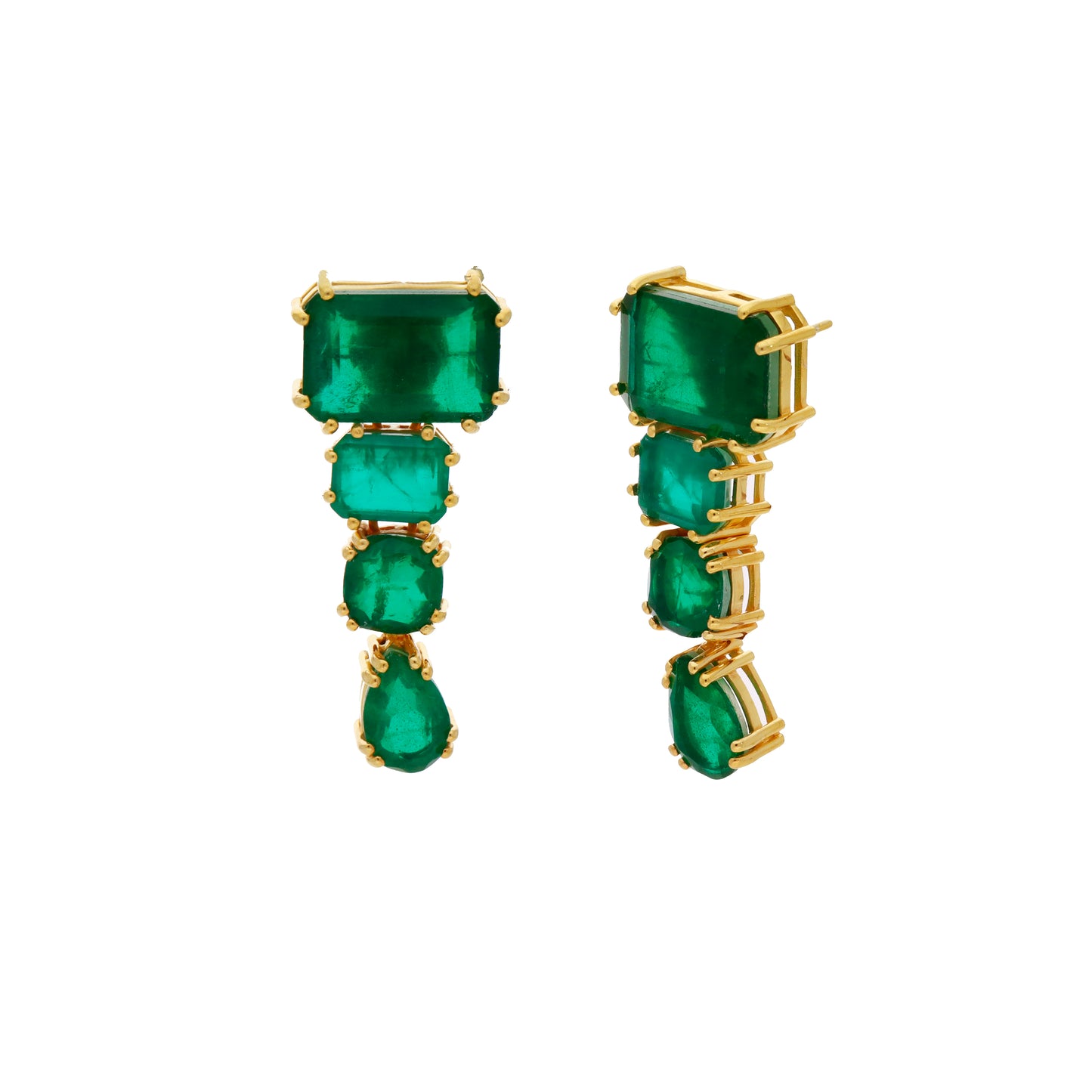 Pendientes Doublet Tiki Verde