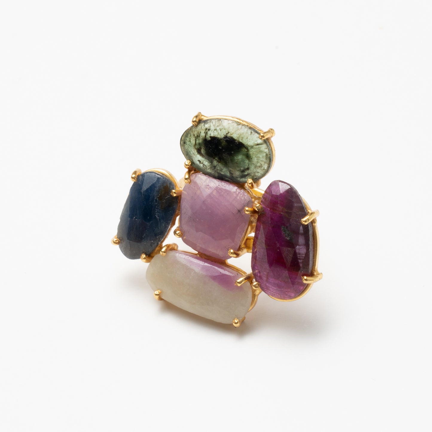 Anillo Mosaico Gaudí Ed. Limitada 11 Rosa, Verde, Rubí, Blanco y Azul