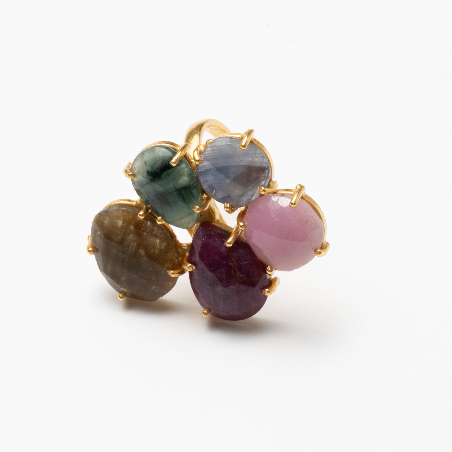 Anillo Mosaico Gaudí Ed. Limitada 17 Verde, Gris, Rosa, Rubí y Marrón