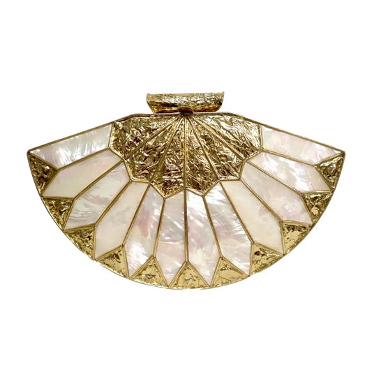 Clutch Deluxe Arcadia Abanico Nácar