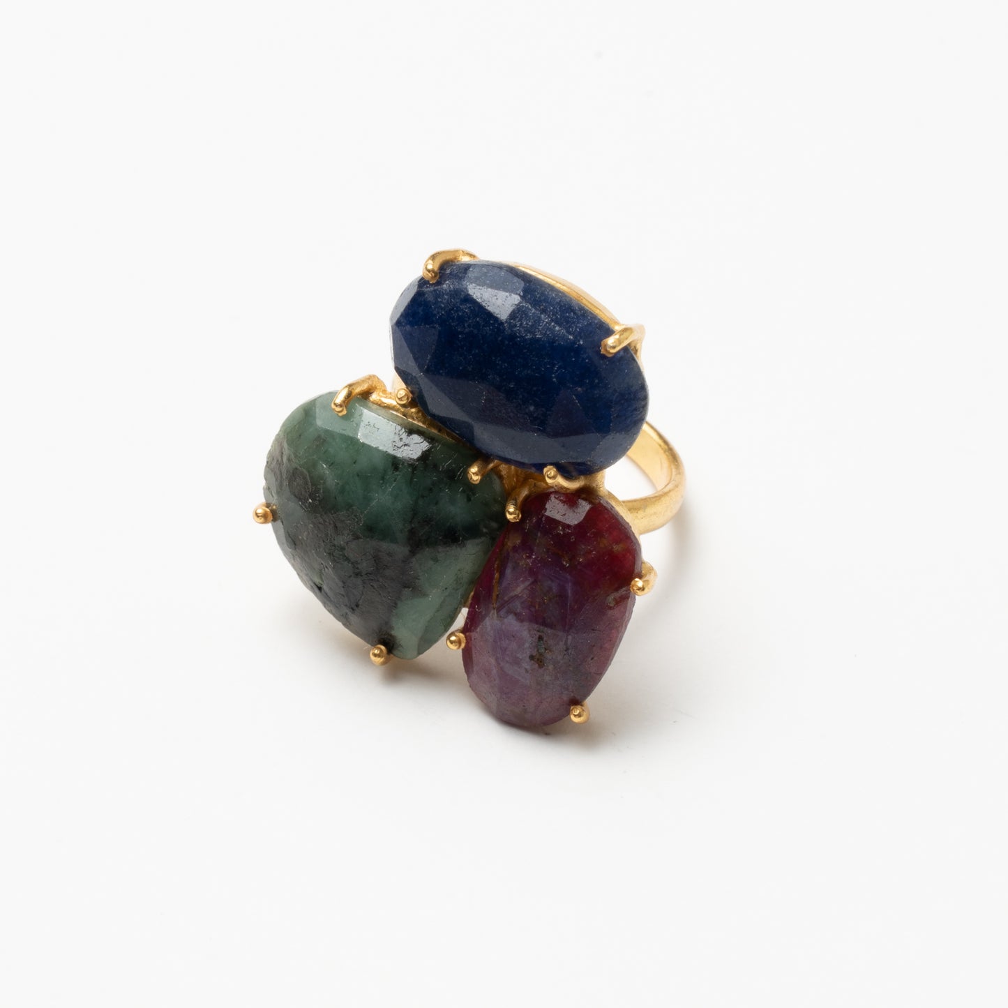 Spohn Mosaic Ring Limited Edition 12 Blue, Ruby and Green