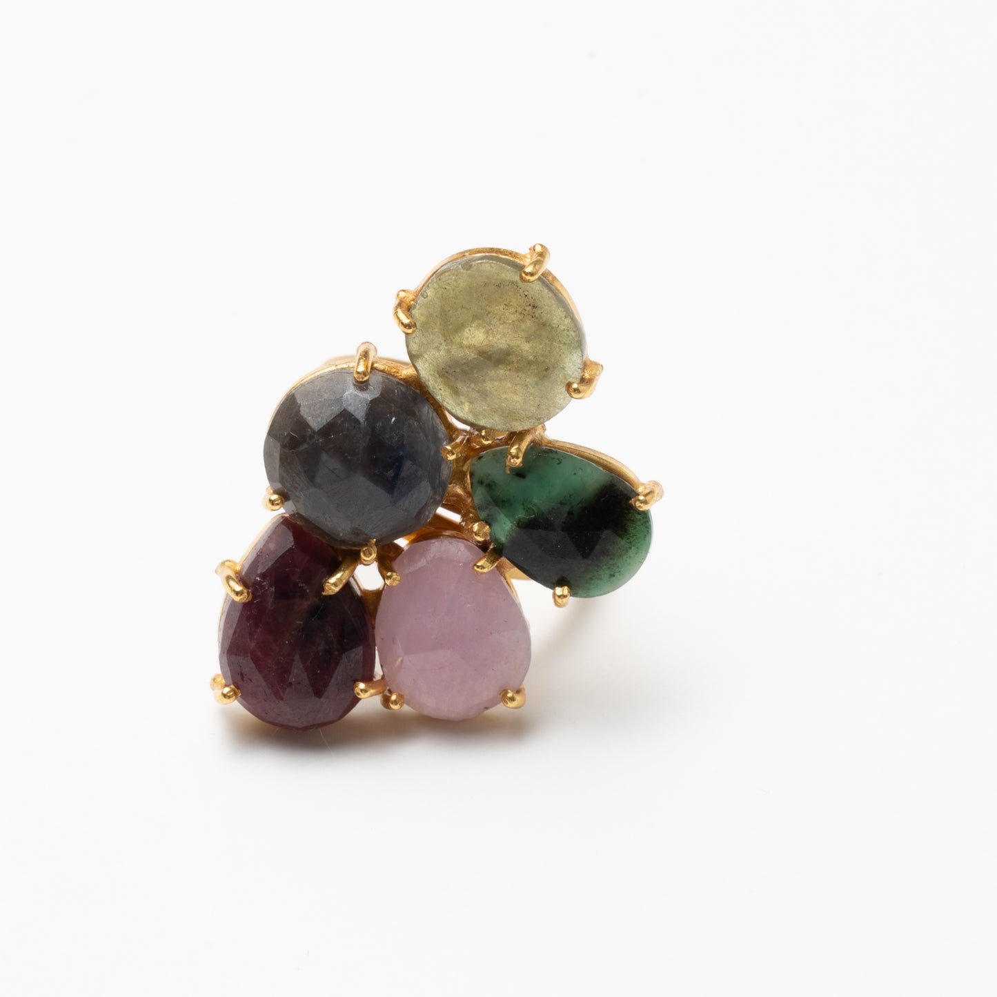 Anillo Mosaico Gaudí Ed. Limitada 12 Amarillo, Verde, Rosa, Rubí y Gris