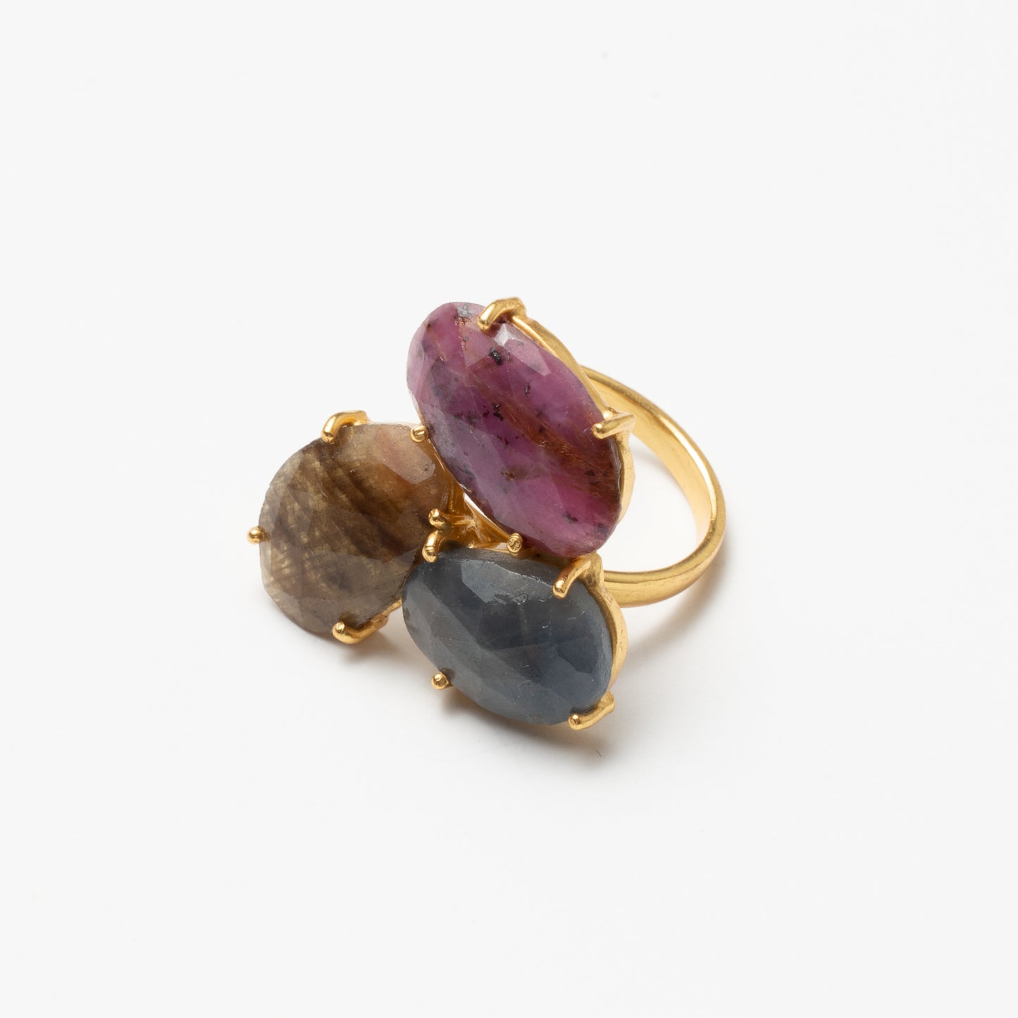 Spohn Mosaic Ring Limited Edition 25 Ruby, Blue and Brown