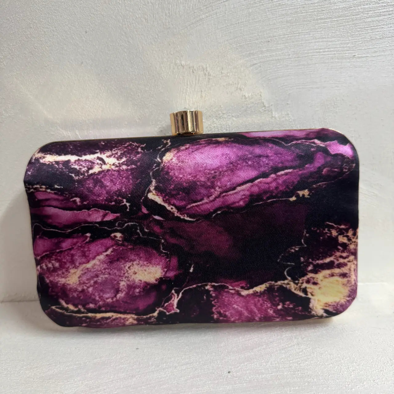 Bolso Print Mármol Fucsia Dark Gold