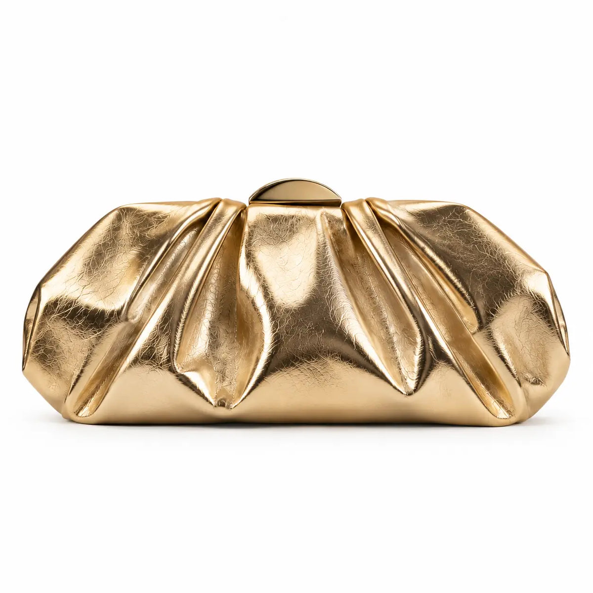 Bolso Nube Metalizado Invitada Oro Brillo