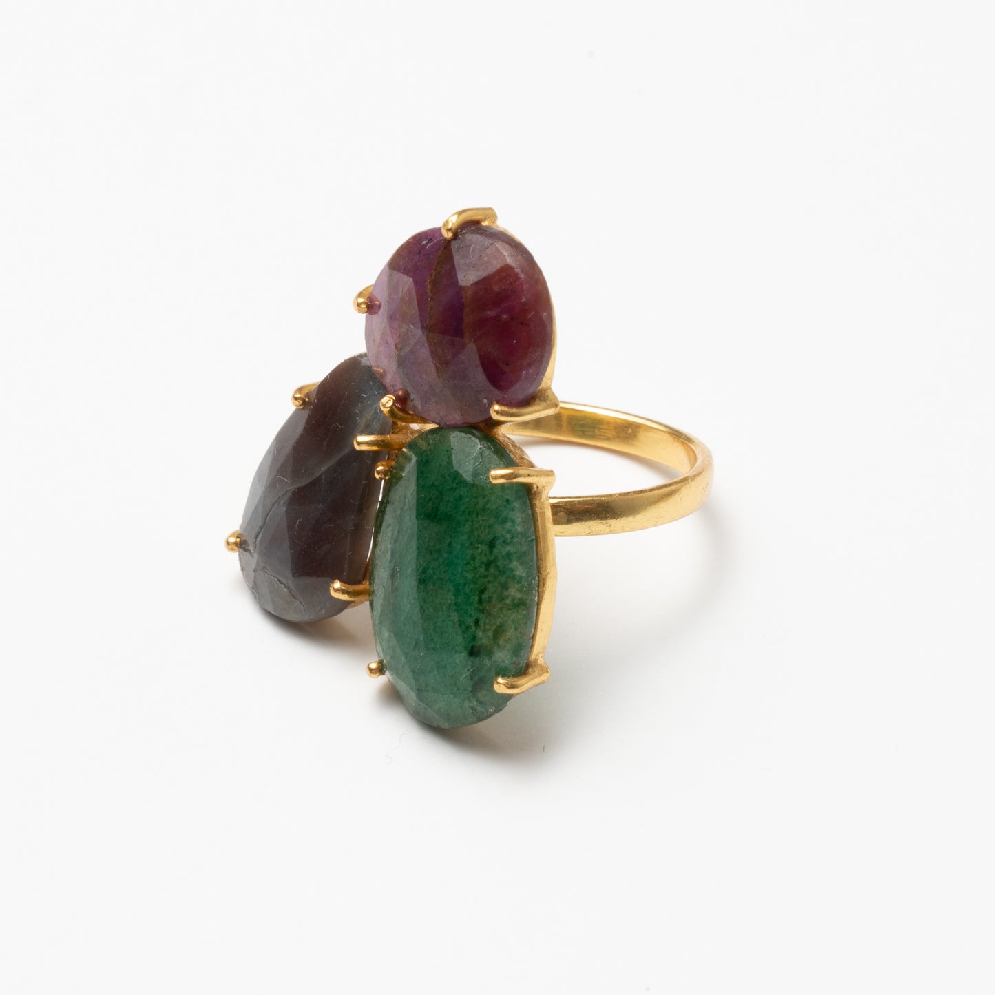 Spohn Mosaic Ring Limited Edition 27 Ruby, Green and Black