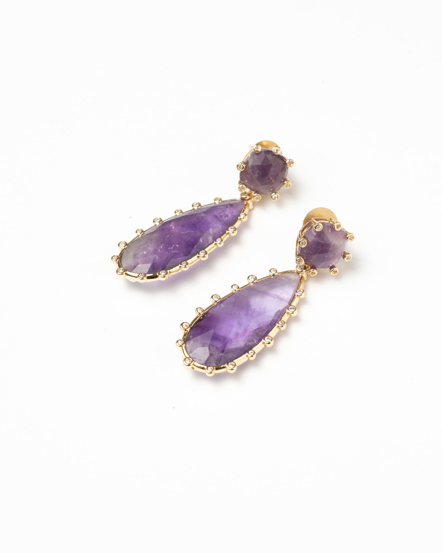 Venta Flash Vintage Pendientes Nevada Ed. Limitada Morado amatista