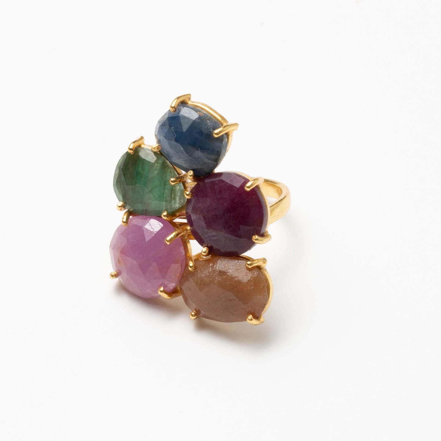 Anillo Mosaico Gaudí Ed. Limitada 4 Azul, Rubí, Amarillo, Rosa y Verde