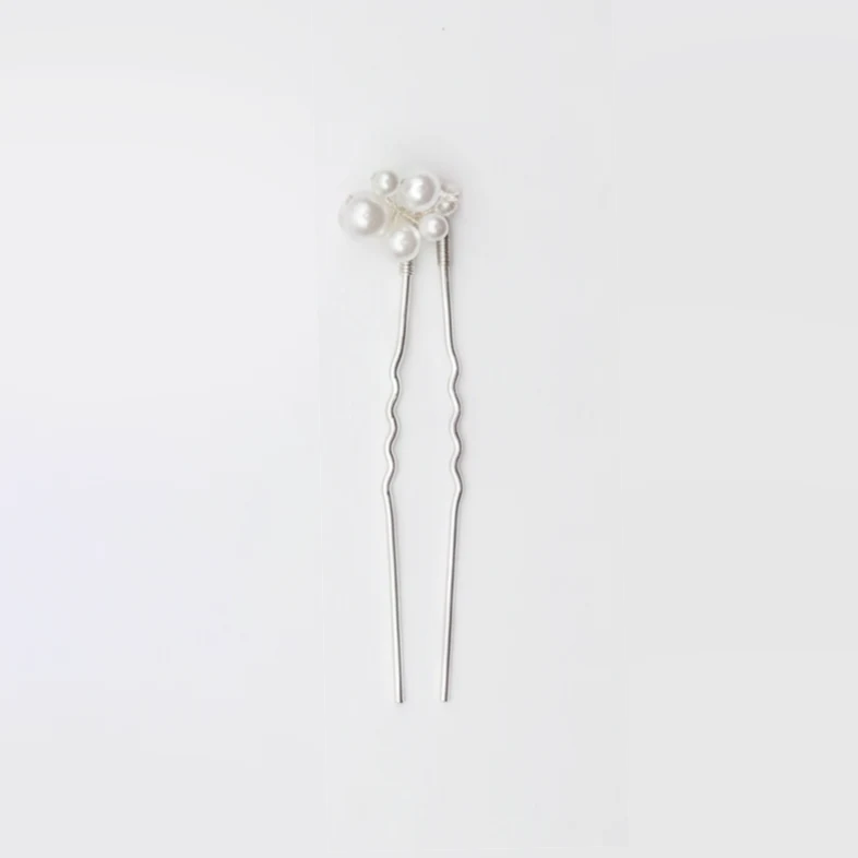 Horquilla Perlas Miata Plata