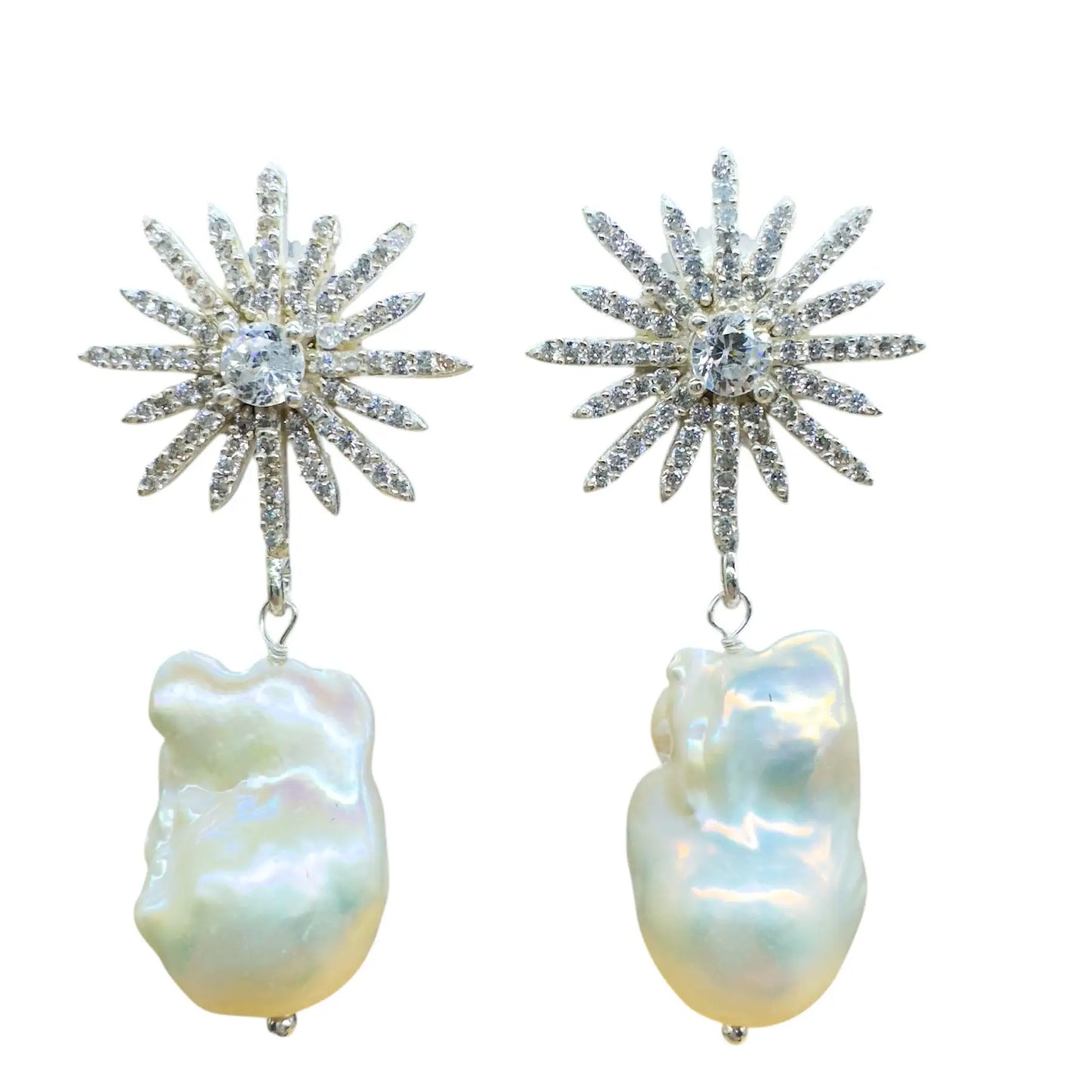 Pendientes Starshine M Plata Perla