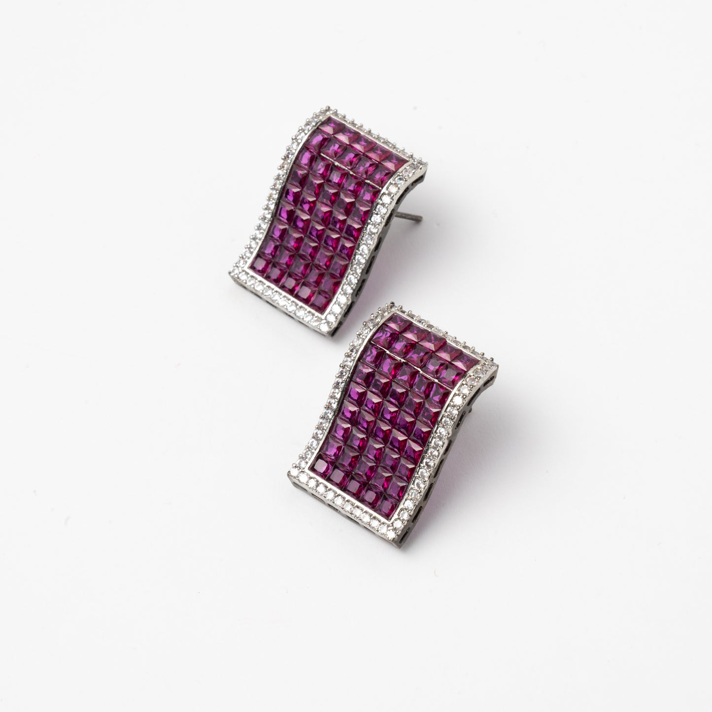 Venta Flash Vintage Pendientes Rox Ed. Limitada Plata Fucsia